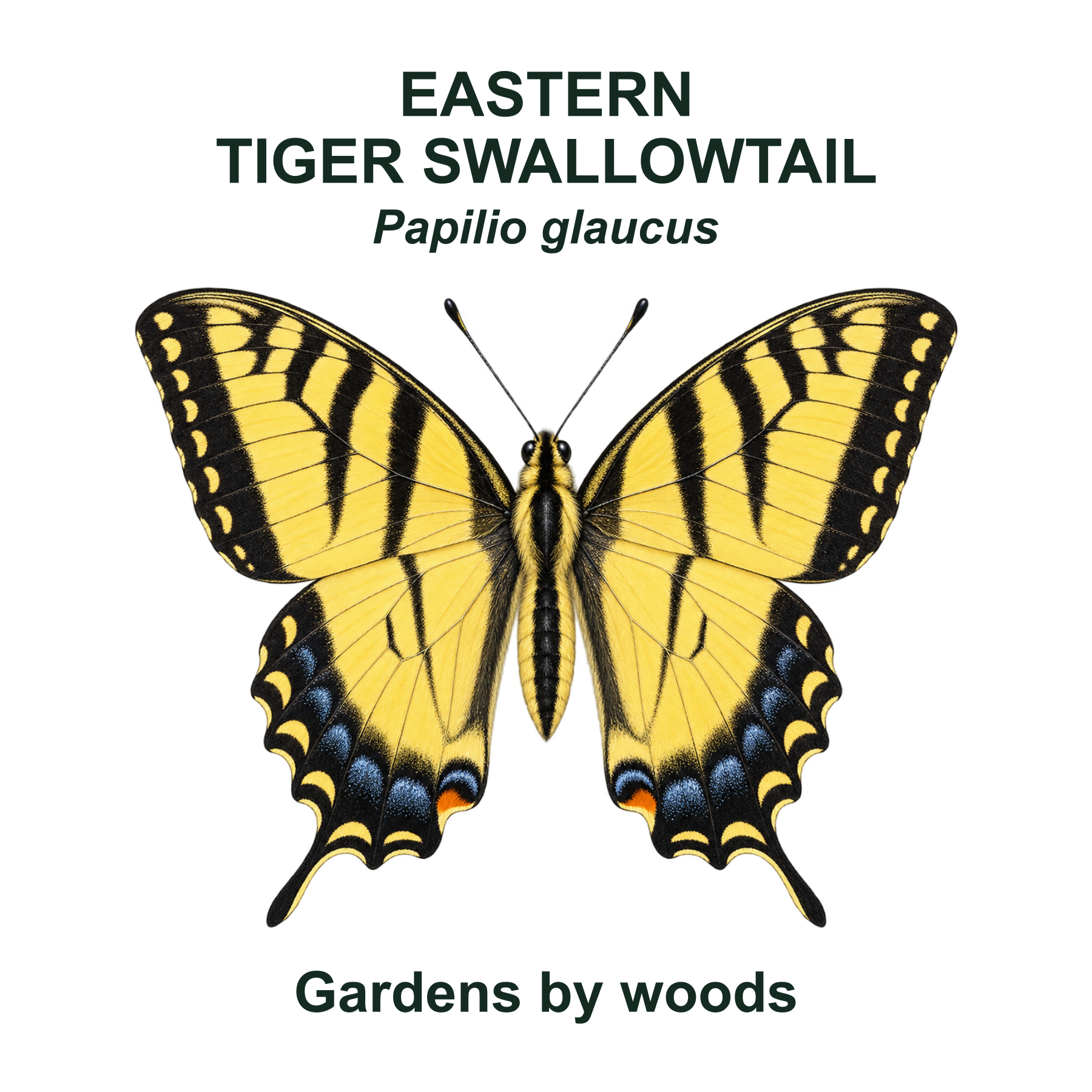 Eastern tiger swallowtail — Transparent front PNG
