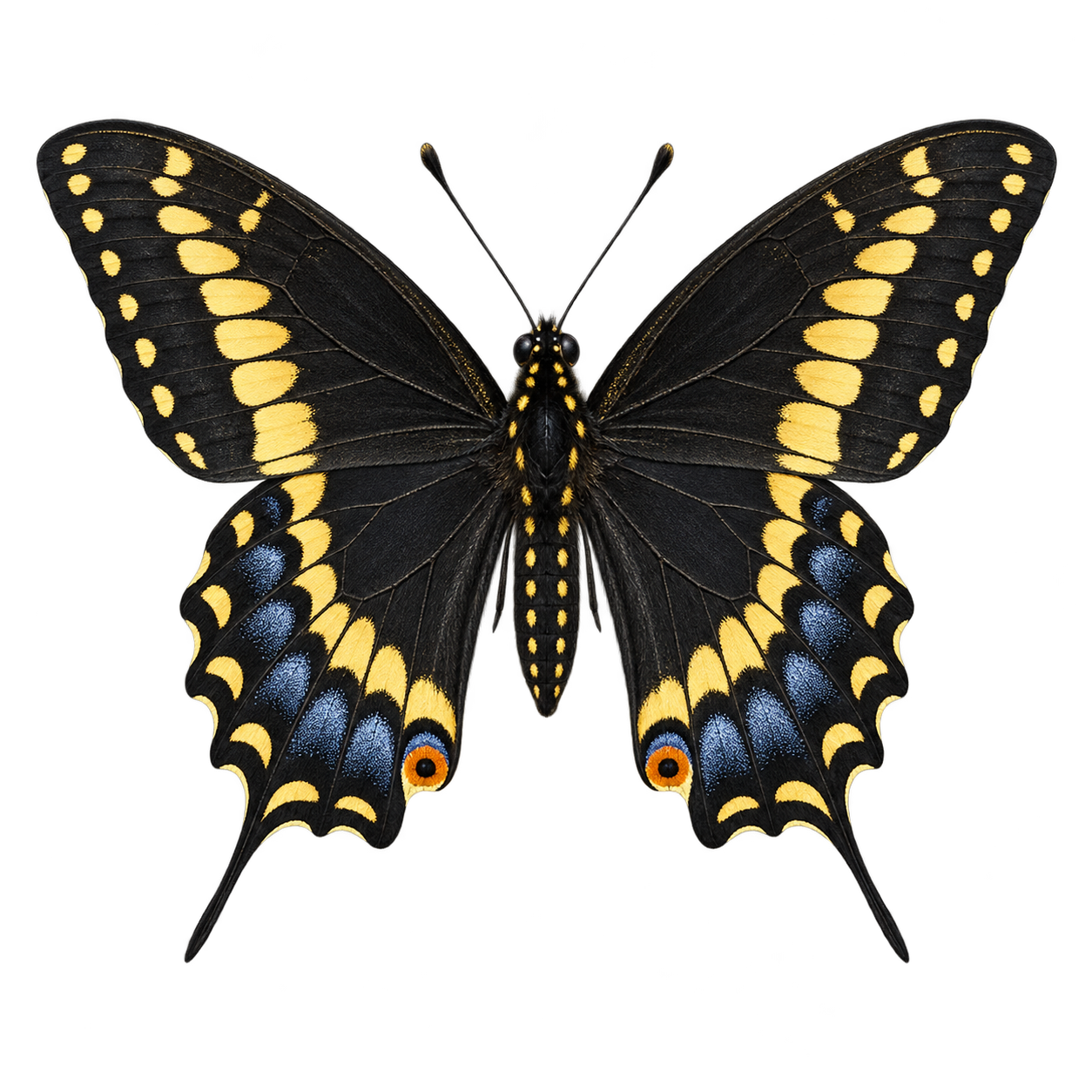 Drag this PNG into xTool Studio Black swallowtail — Original artwork