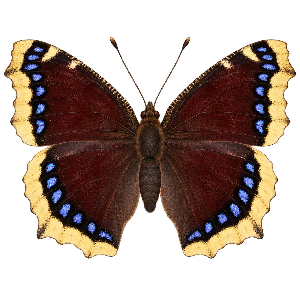 Drag this PNG into xTool Studio Mourning cloak — Original artwork