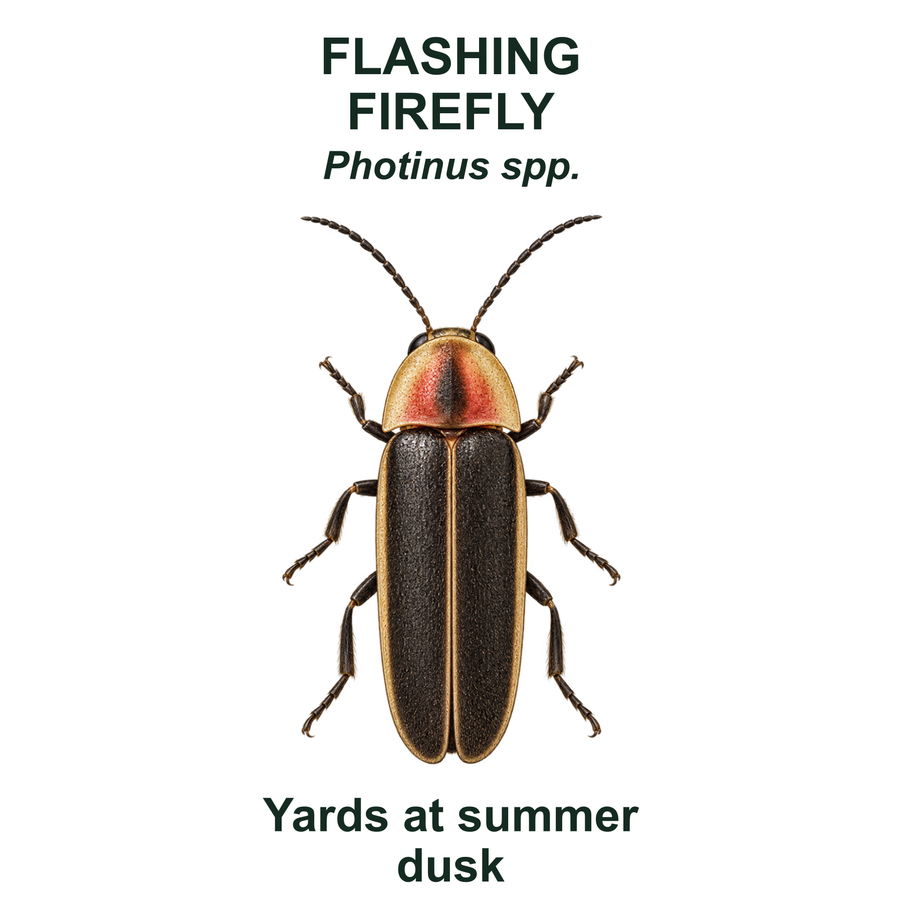 Flashing firefly — Transparent front PNG