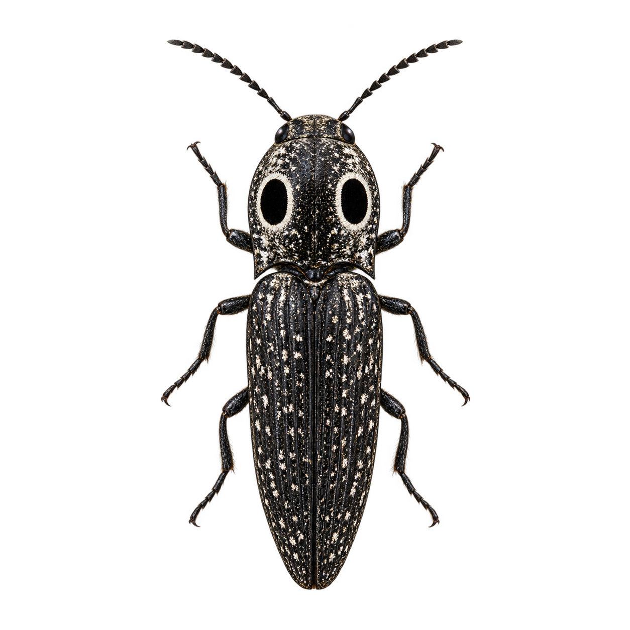 Drag this PNG into xTool Studio Eastern eyed click beetle — Original artwork
