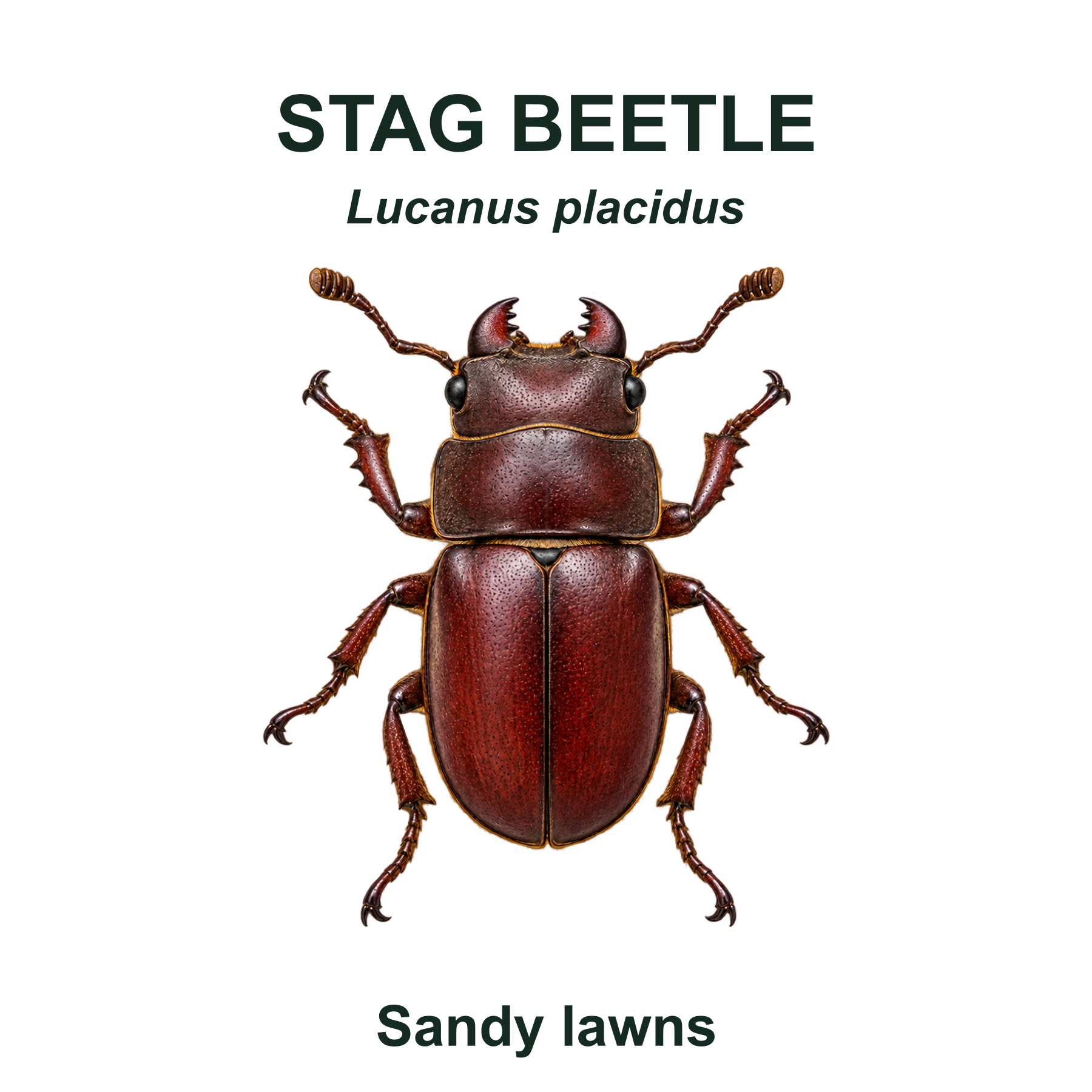 Drag this PNG into xTool Studio Stag beetle — Transparent front PNG