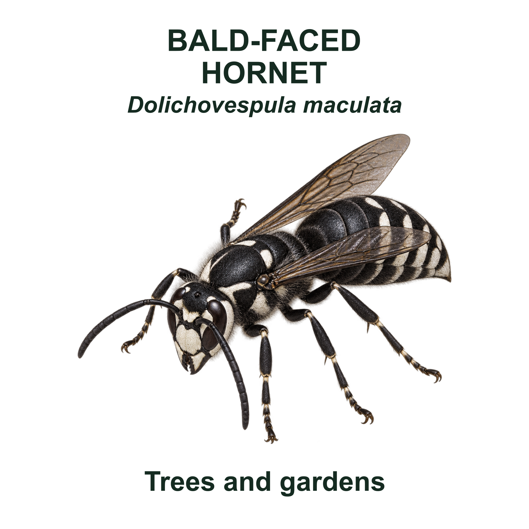 Bald-faced hornet — Transparent front PNG