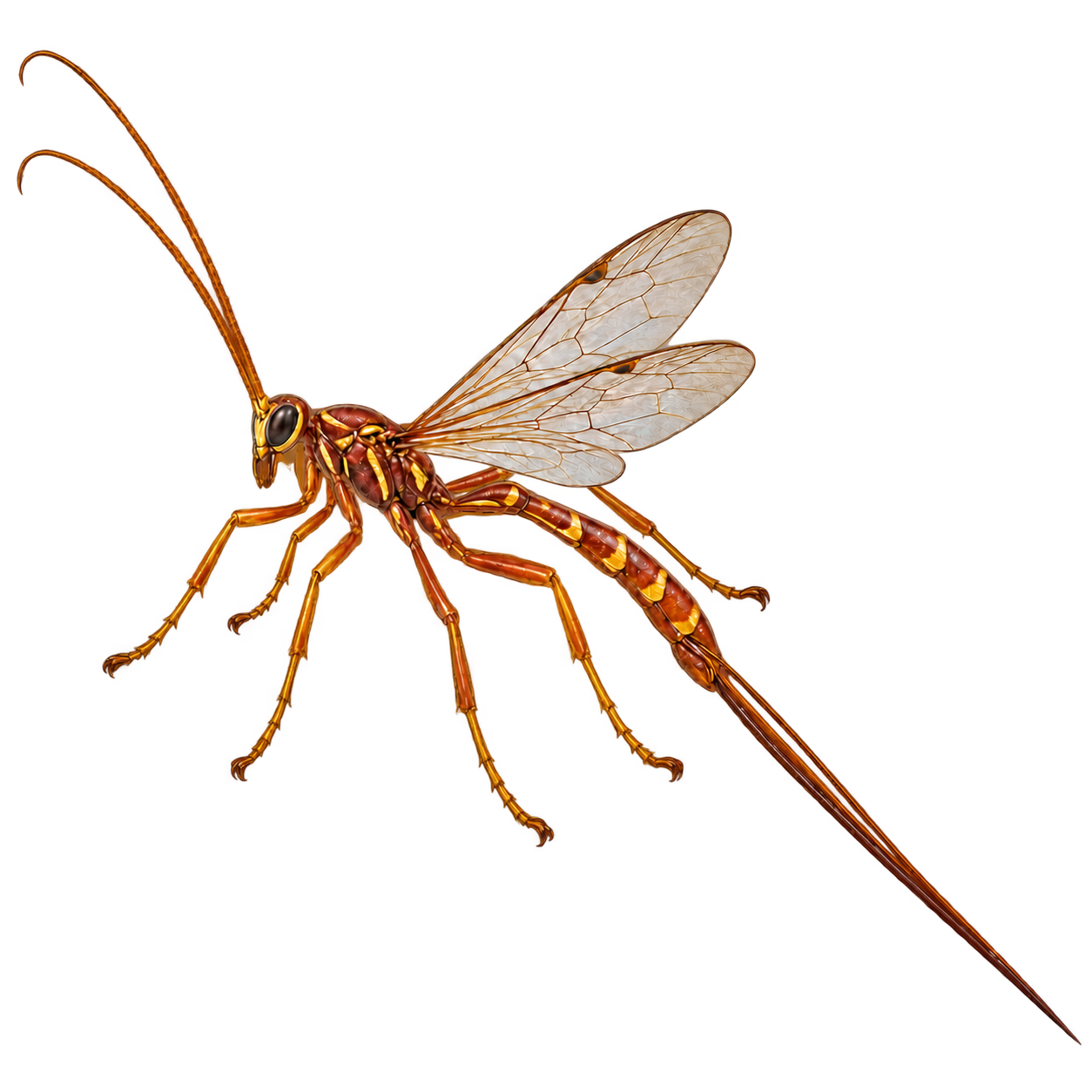 Drag this PNG into xTool Studio Giant ichneumon wasp — Original artwork