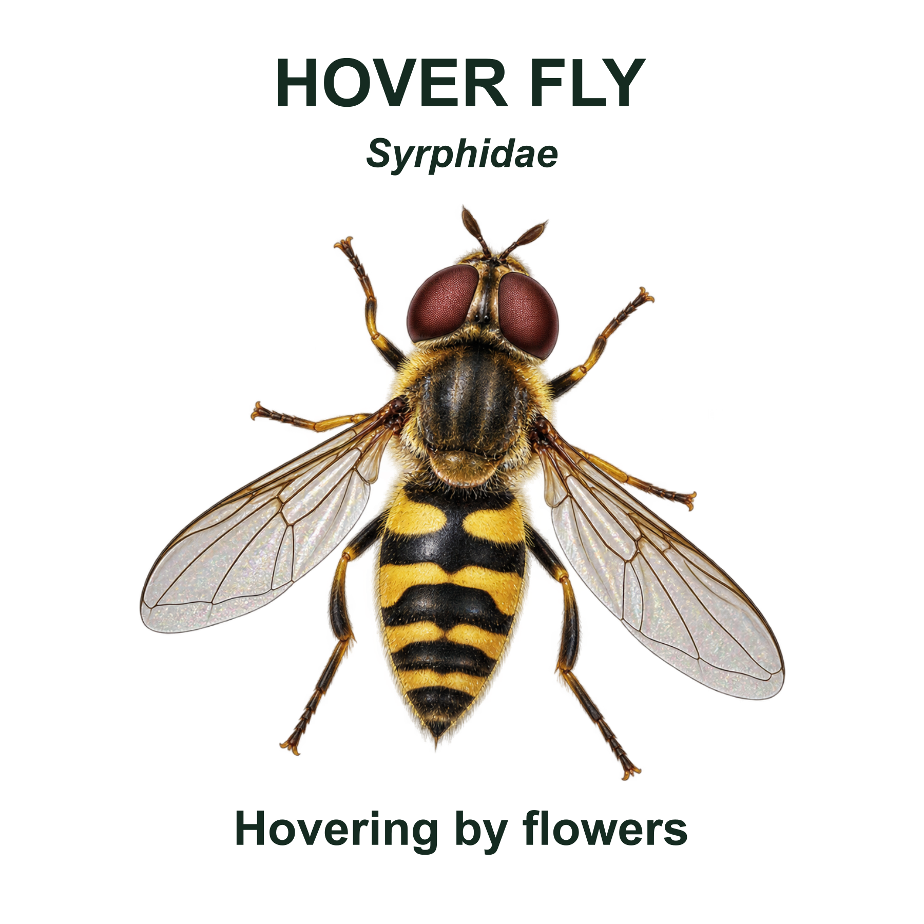 Drag this PNG into xTool Studio Hover fly — Transparent front PNG