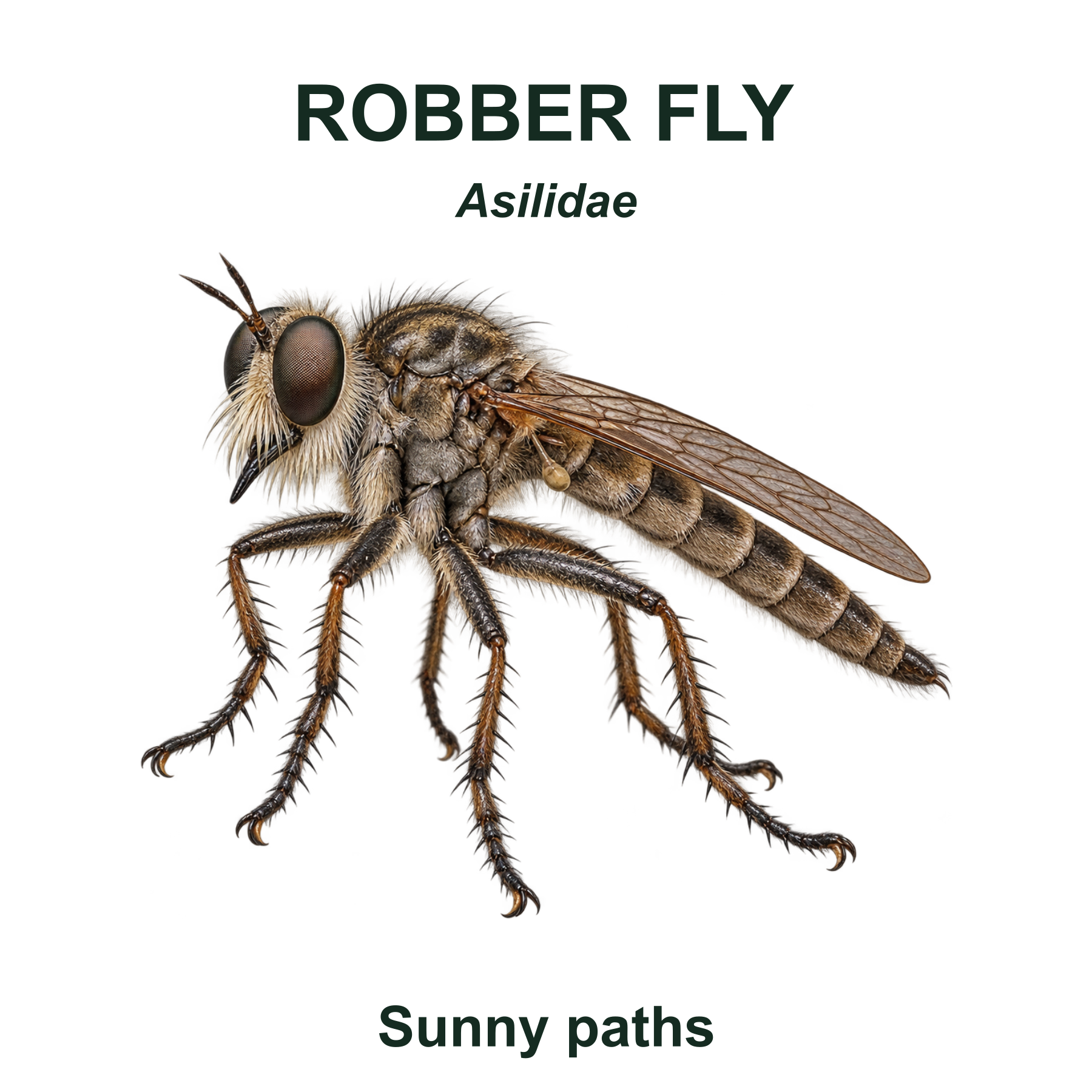 Robber fly — Transparent front PNG