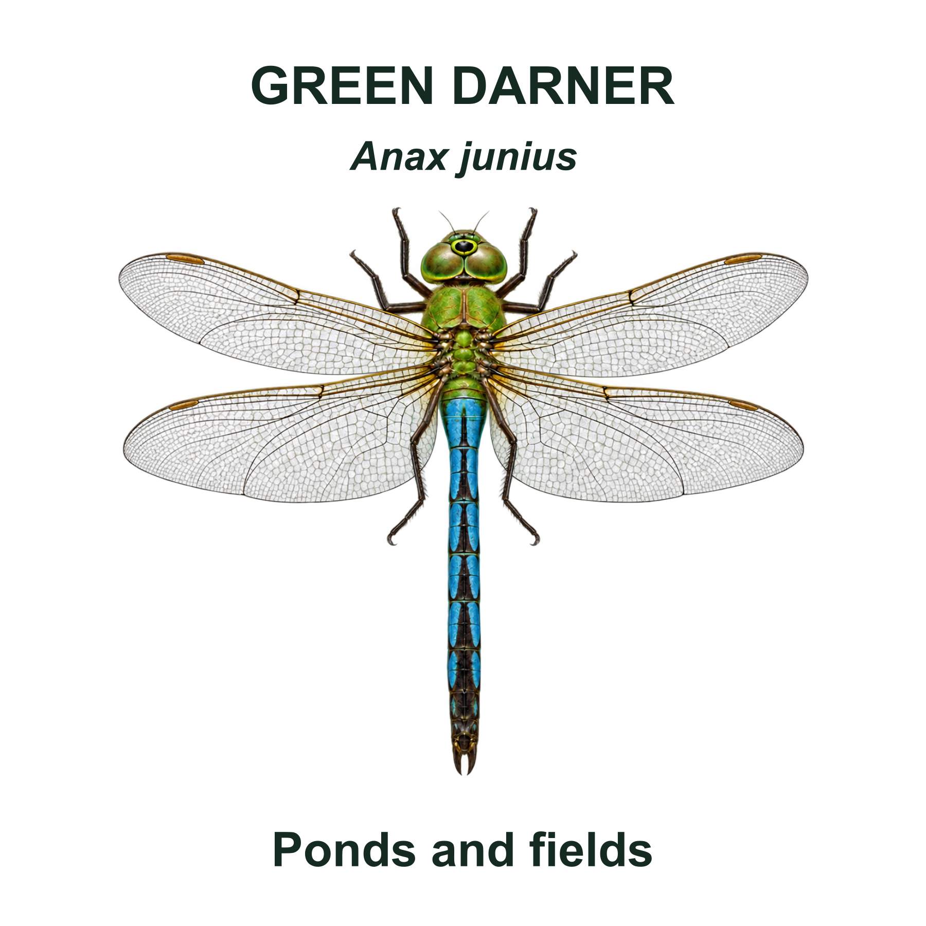 Common green darner — Transparent front PNG