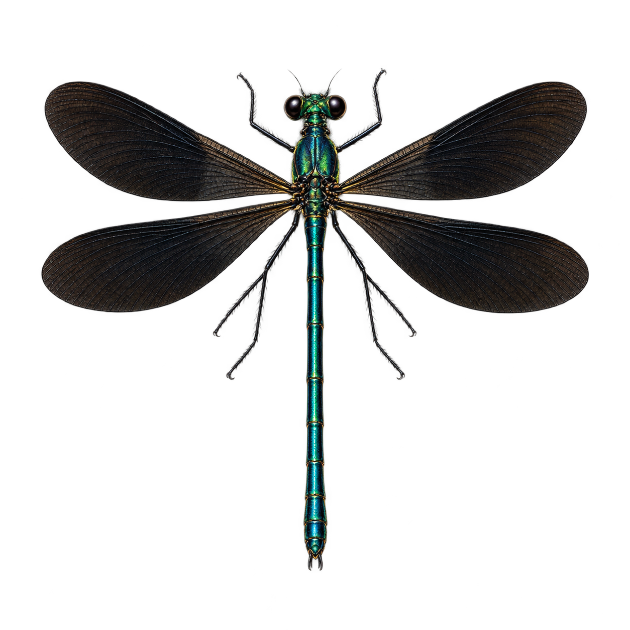Ebony jewelwing — Original artwork