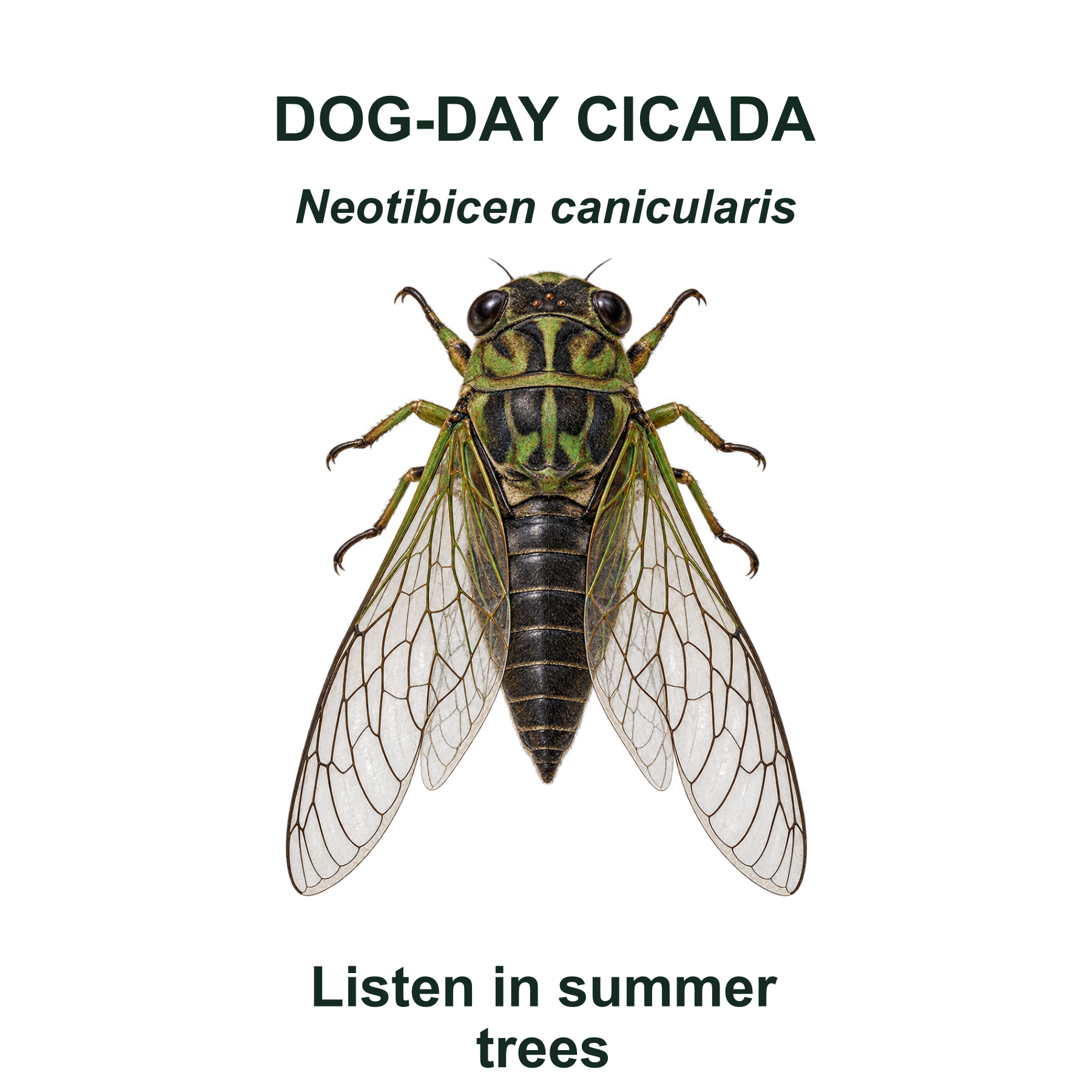 Dog-day cicada — Transparent front PNG
