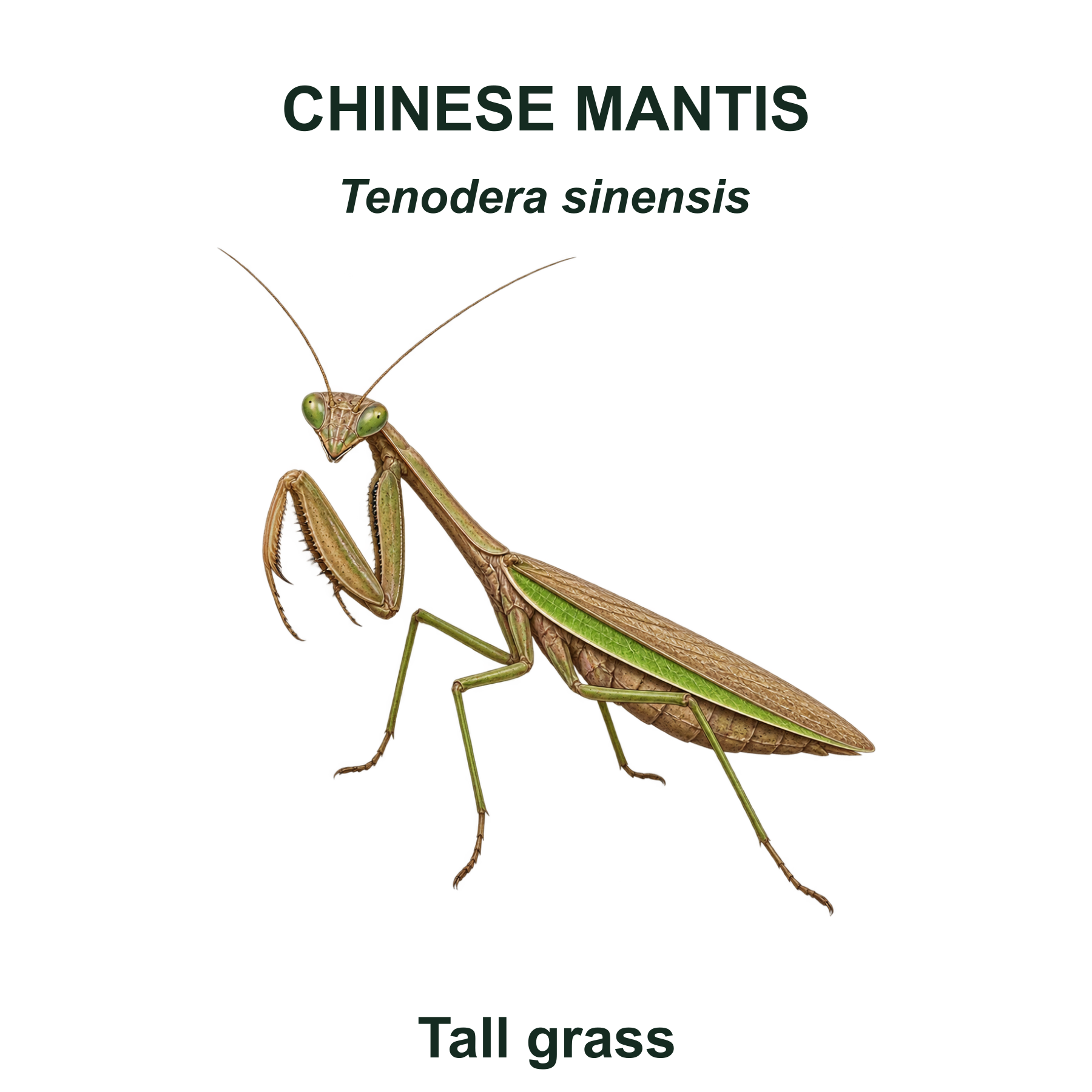 Drag this PNG into xTool Studio Chinese mantis — Transparent front PNG