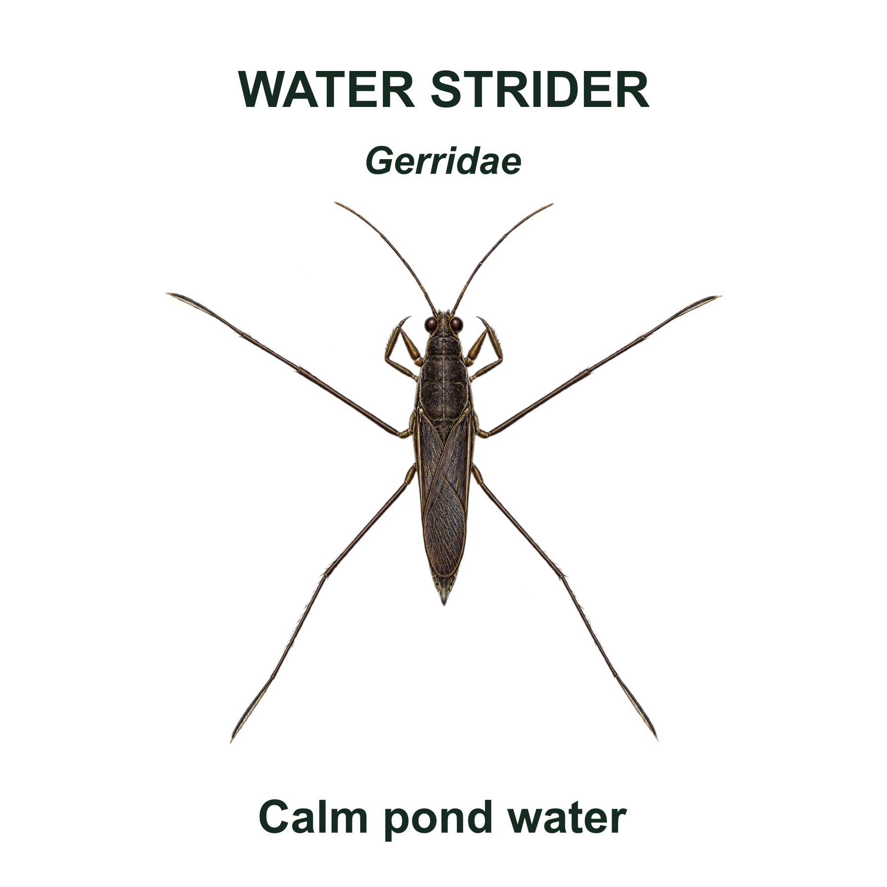 Water strider — Transparent front PNG
