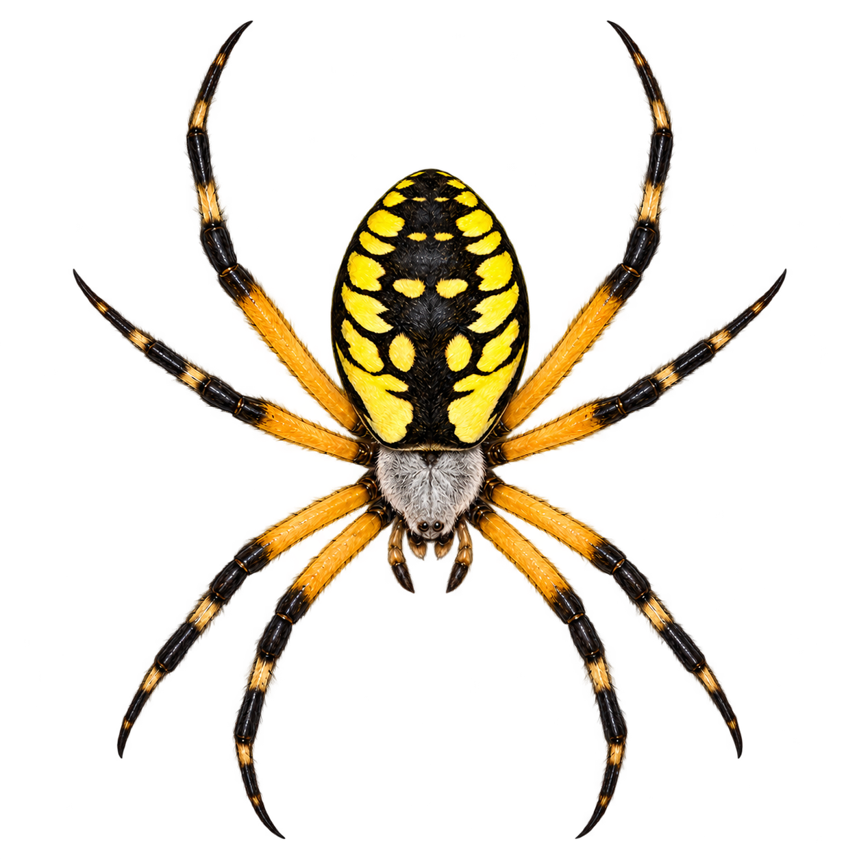 Drag this PNG into xTool Studio Black-and-yellow garden spider — Original artwork