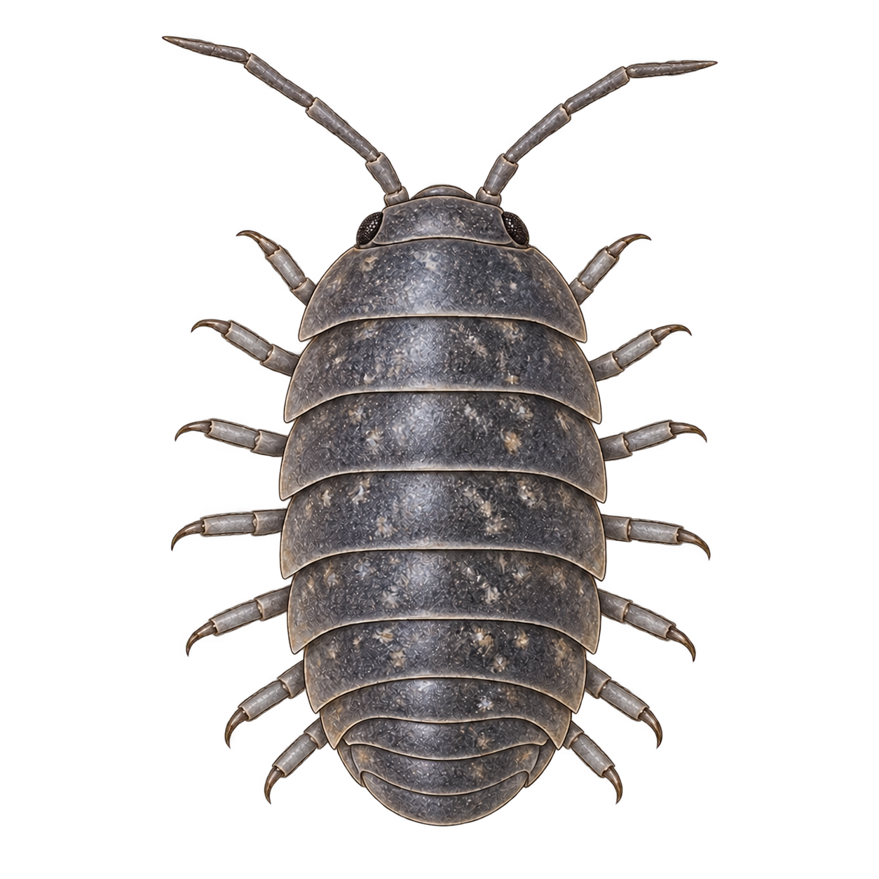 Drag this PNG into xTool Studio Common pillbug / roly-poly — Original artwork