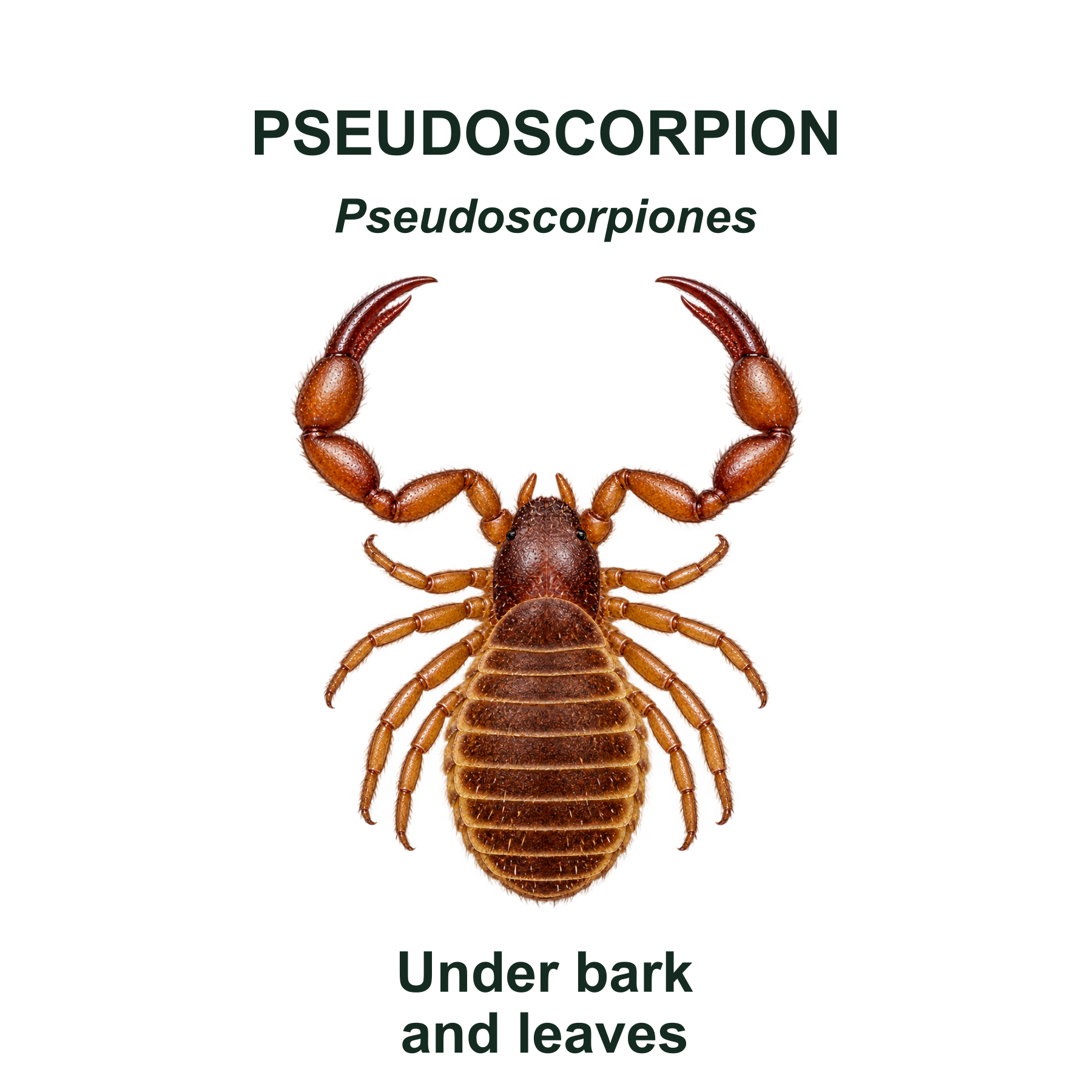 Drag this PNG into xTool Studio Pseudoscorpion — Transparent front PNG
