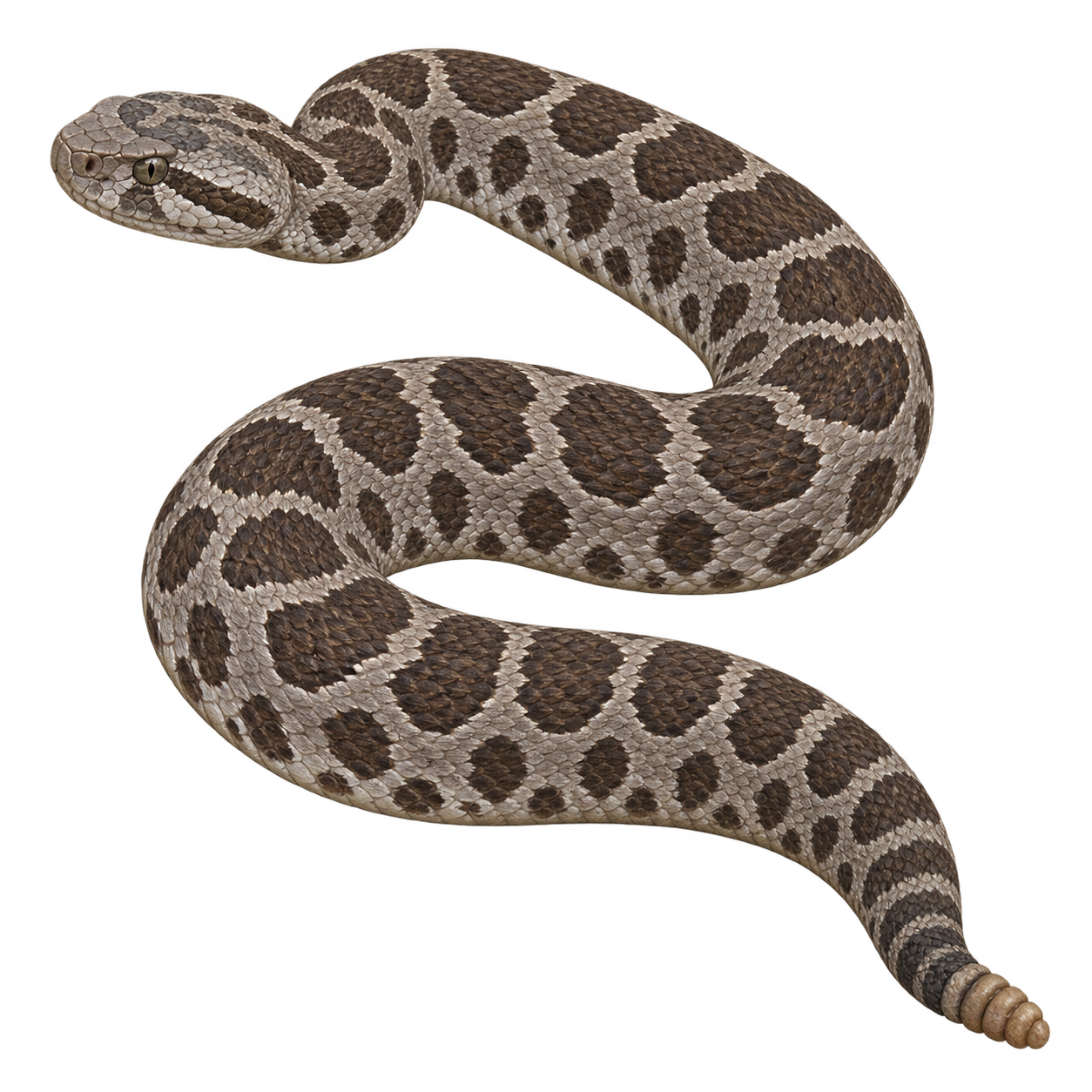Eastern massasauga rattlesnake — Original artwork