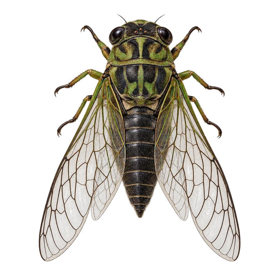 Dog-day cicada illustration