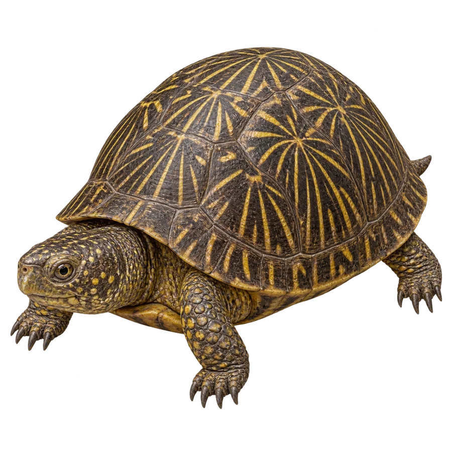 Ornate box turtle illustration
